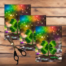 Search for four leaf clover tissue paper Green