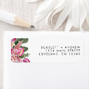 Search for hibiscus return address labels Bridal shower