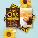 Search for sunflower 1st birthday invitations Fall