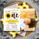 Search for sunflower 1st birthday invitations Fall