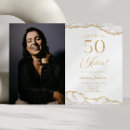Search for gold and white 50th birthday invitations Cheers to 50 years