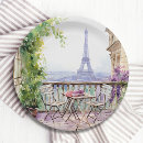 Recherche de tour eiffel assiettes Aquarelle