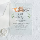 Search for racoon square invitations Gender neutral