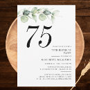 Search for 75th birthday invitations Botanical
