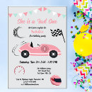 Recherche de retro 1ans anniversaire invitations Voiture de course