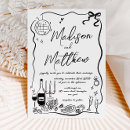 Search for wine glass wedding invitations Black and white