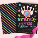 Search for glow bowling invitations Neon bowling party