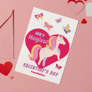Search for unicorn valentines day cards School