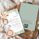 Search for wild one safari animals baby shower invitations Giraffe