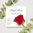 Search for red roses bridal shower invitations Script