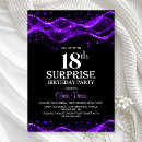Recherche de black and purple invitations Élégant