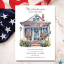 Search for flags 4x6 invitations Red white and blue