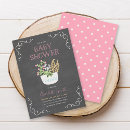 Search for chalkboard baby shower invitations Botanical