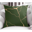 Search for dark green and gold pillows For her