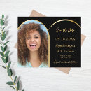 Search for sweet 16 save the dates Black and gold