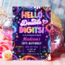 Search for 10th birthday invitations Neon birthday party