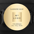 Search for business name and address stickers Gold
