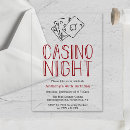 Search for casino night birthday invitations Black and red