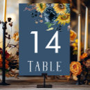 Recherche de sunflower numbers table cards Aquarelle florale