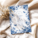 Recherche de toile mariage invitations Porcelaine bleue