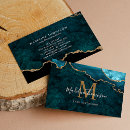 Search for black and teal business cards Beauty salon