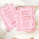 Search for red and pink wedding invitations Whimsical