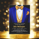 Search for blue and gold 50th birthday invitations For him