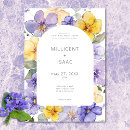 Search for purple and yellow wedding invitations Floral