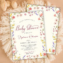 Search for boho baby girl shower invitations Little wildflower