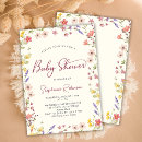 Search for boho baby girl shower invitations Little wildflower
