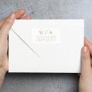 Search for gold monogram return address labels Minimalist