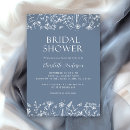 Search for dusty blue bridal shower invitations Wildflowers