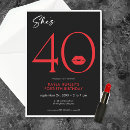 Recherche de black 40th birthday invitations Typographie