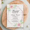 Search for rose gold foil bridal shower invitations Floral