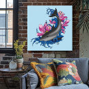 Recherche de dauphin rose posters Bleu