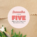 Search for 5th birthday stickers Minimalist