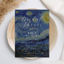 Search for starry night bridal shower invitations Elegant