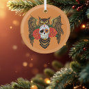 Search for sugar skull ornaments Red roses