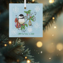 Search for chickadee ornaments Black capped chickadee