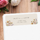 Search for spring floral wedding return address labels Simple
