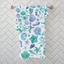 Search for sea shell bath towels Watercolor