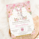 Search for pink bunny baby shower invitations For kids