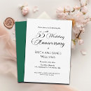 Search for 55th emerald anniversary invitations Modern