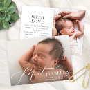 Recherche de nouvelles de bébé invitations Message de remerciement