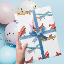 Search for flying airplane wrapping paper Birthday
