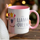 Search for funny llama mugs Drama queen