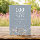 Search for blue floral birthday invitations Rustic