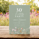 Search for green 30th birthday invitations Modern