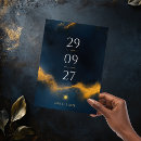 Search for celestial save the dates Black and gold