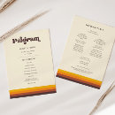 Recherche de vintage mariage programmes Ordre des événements